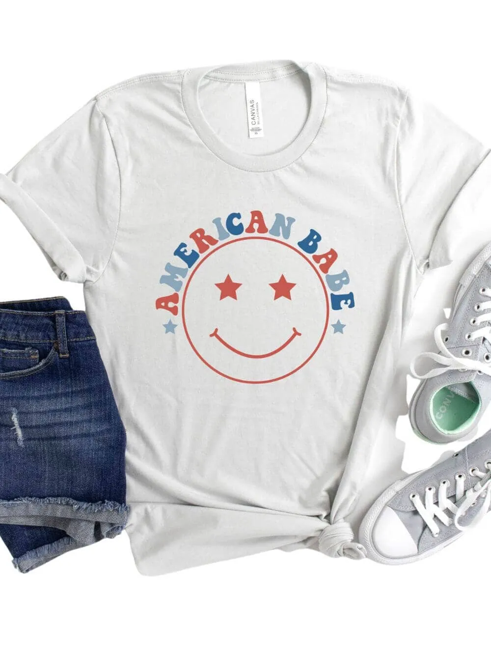 American Babe Patriotic 4th of July Patriotic Graphic T-Shirt