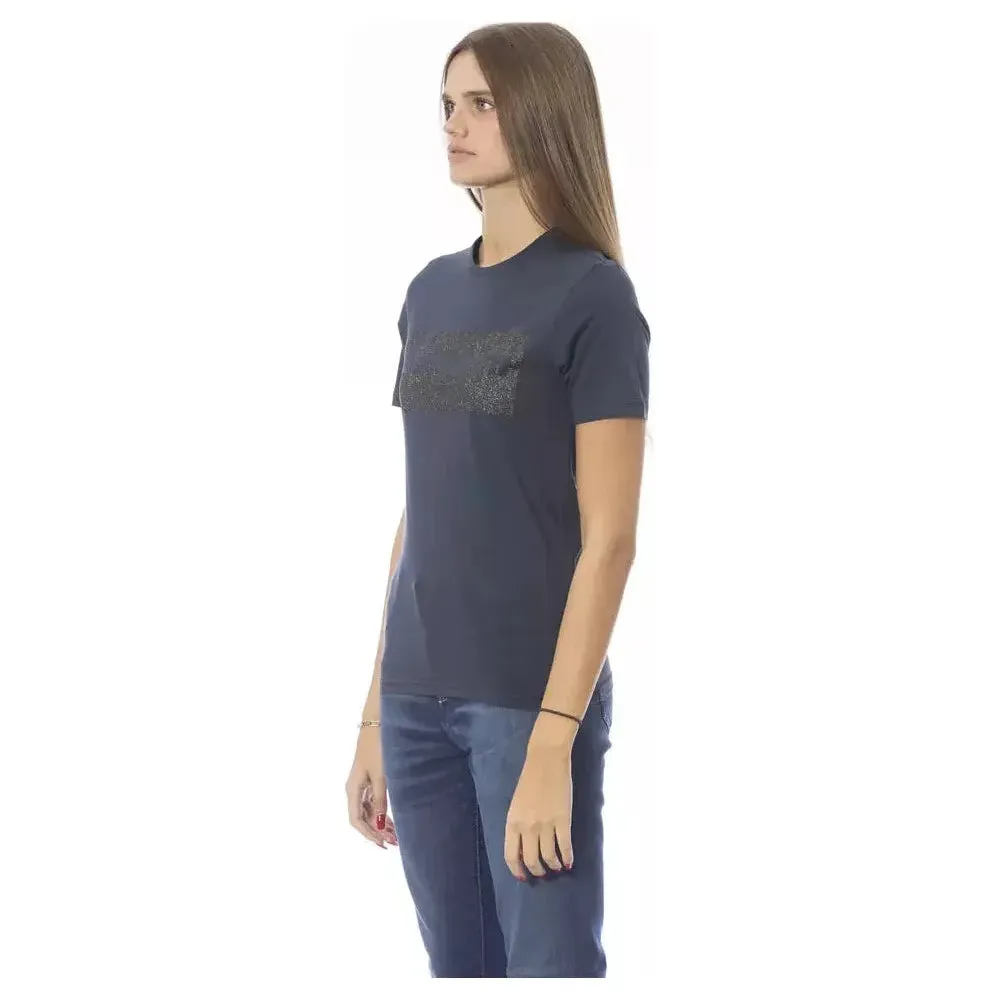 Baldinini Trend Blue Cotton Women T-Shirt