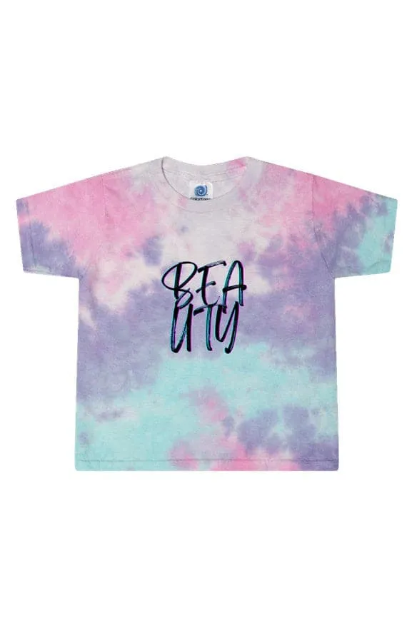 Beauty Tie-Dye Cotton Candy Ladies' Cropped T-Shirt