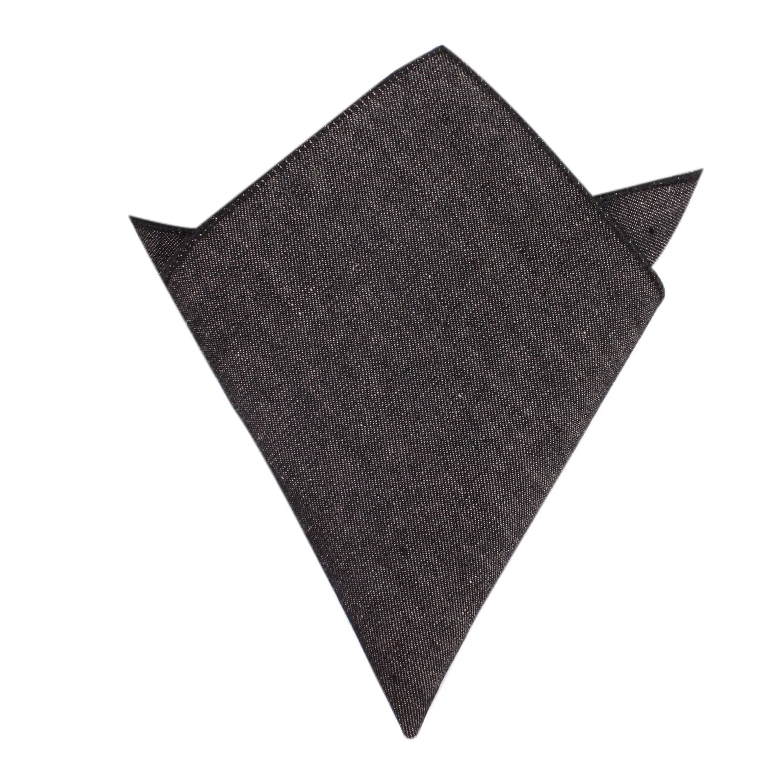 Black Denim Jeans Cotton Pocket Square