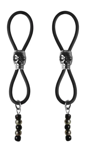 Black Skull Nipple Halos