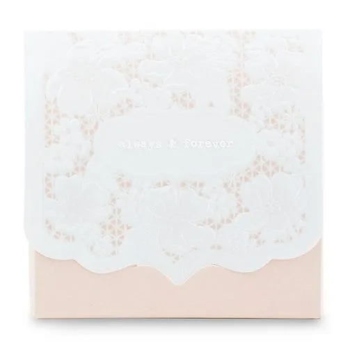 Blush Lace Wedding Party Favor Box (Pack of 10)