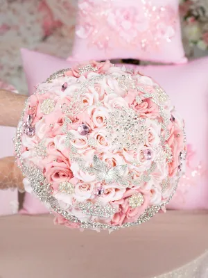 Blush Pink quinceanera bouquet 9 inches