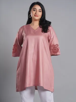 Blush Rayon Kurti - Enchantress