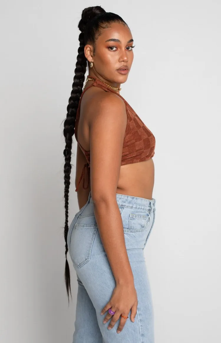 Bradley Crop Top Brown