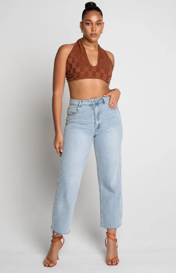 Bradley Crop Top Brown