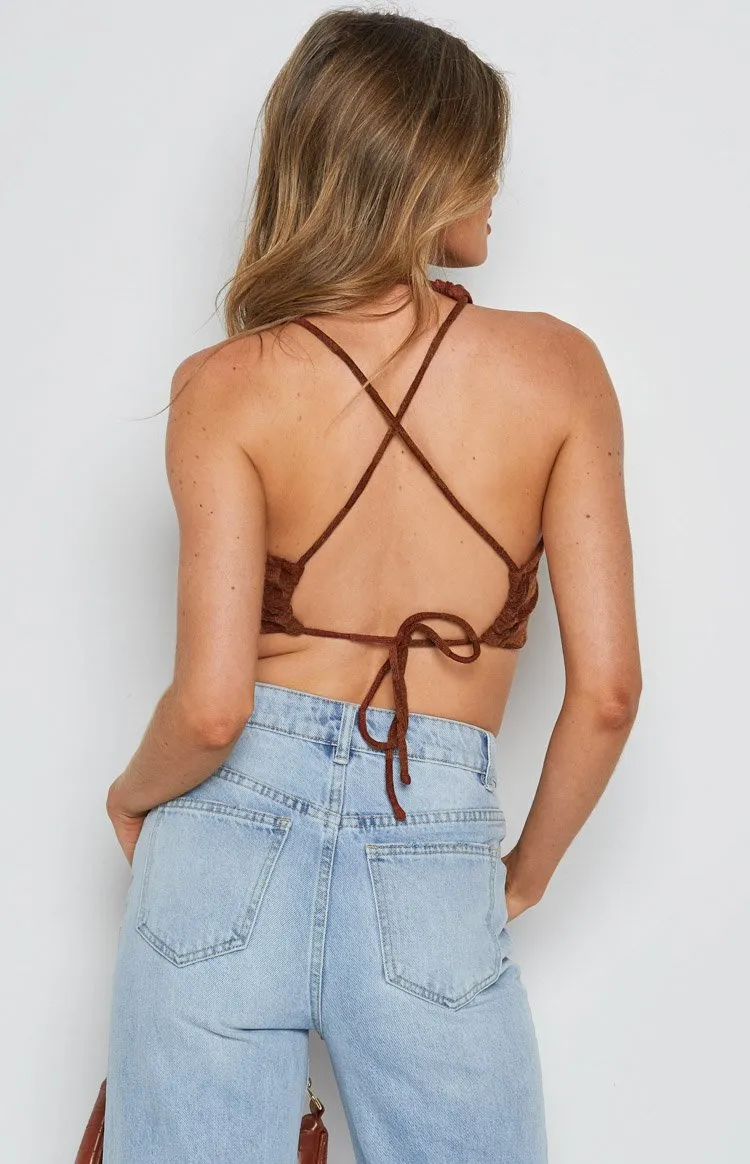 Bradley Crop Top Brown