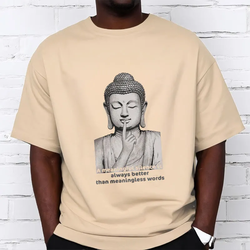 Buddha Stones  A Meaningful Silence Cotton Tee T-shirt