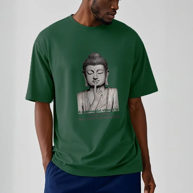 Buddha Stones  A Meaningful Silence Cotton Tee T-shirt