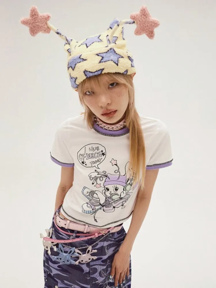 Bunny Elf Printed t-shirt【s0000008214】