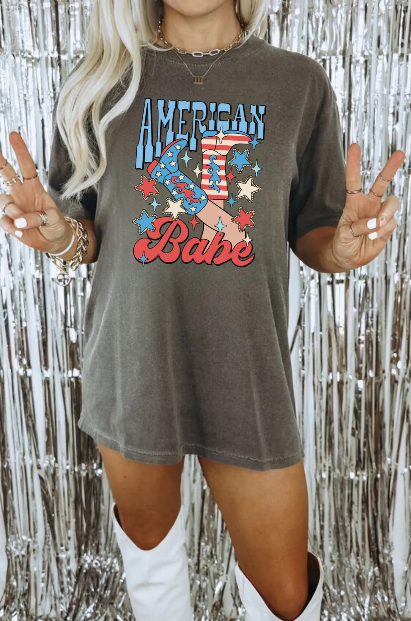 Celebrate the 4th of July in Style with Our Patriotic 'American Babe' Western Shirt