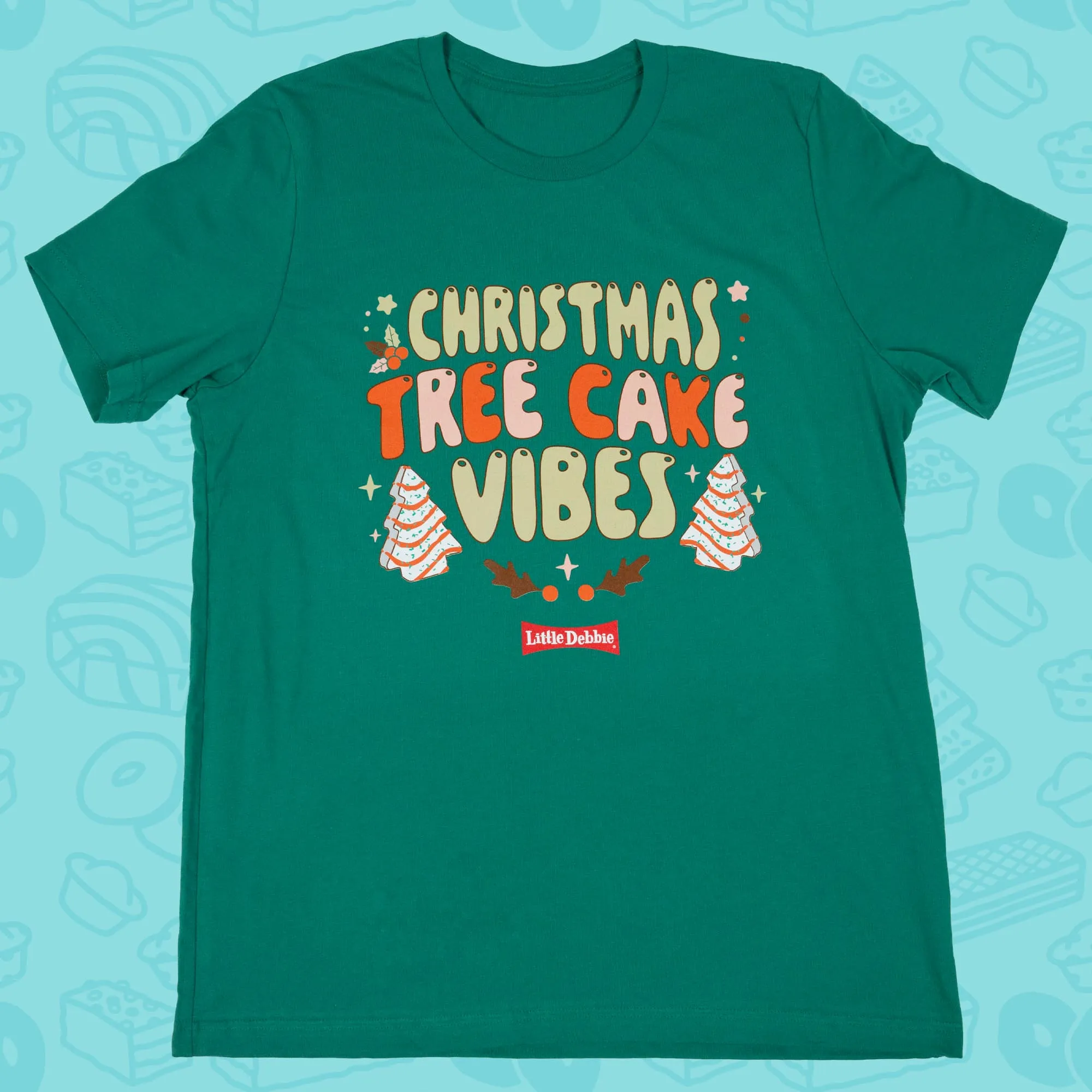 Christmas Tree Cake Vibes Short Sleeve Shirt