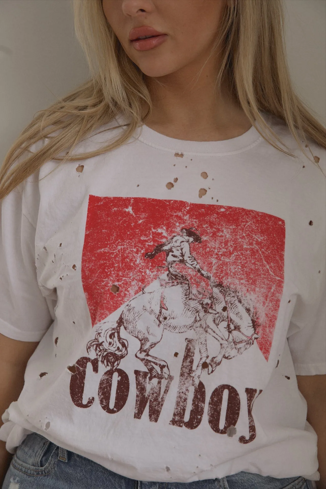 Distressed Cowboy Tee