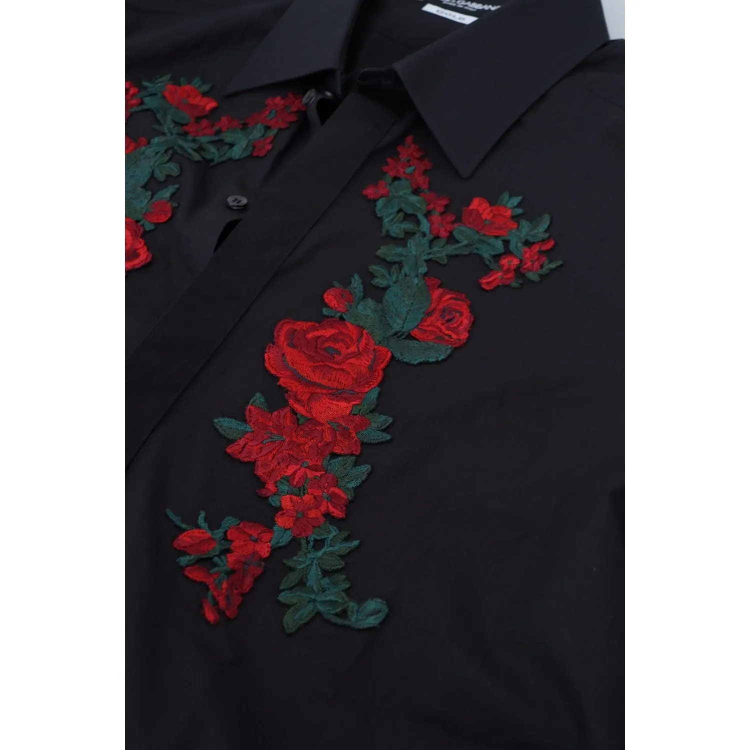 Dolce & Gabbana Elegant Floral Embroidered Cotton Shirt