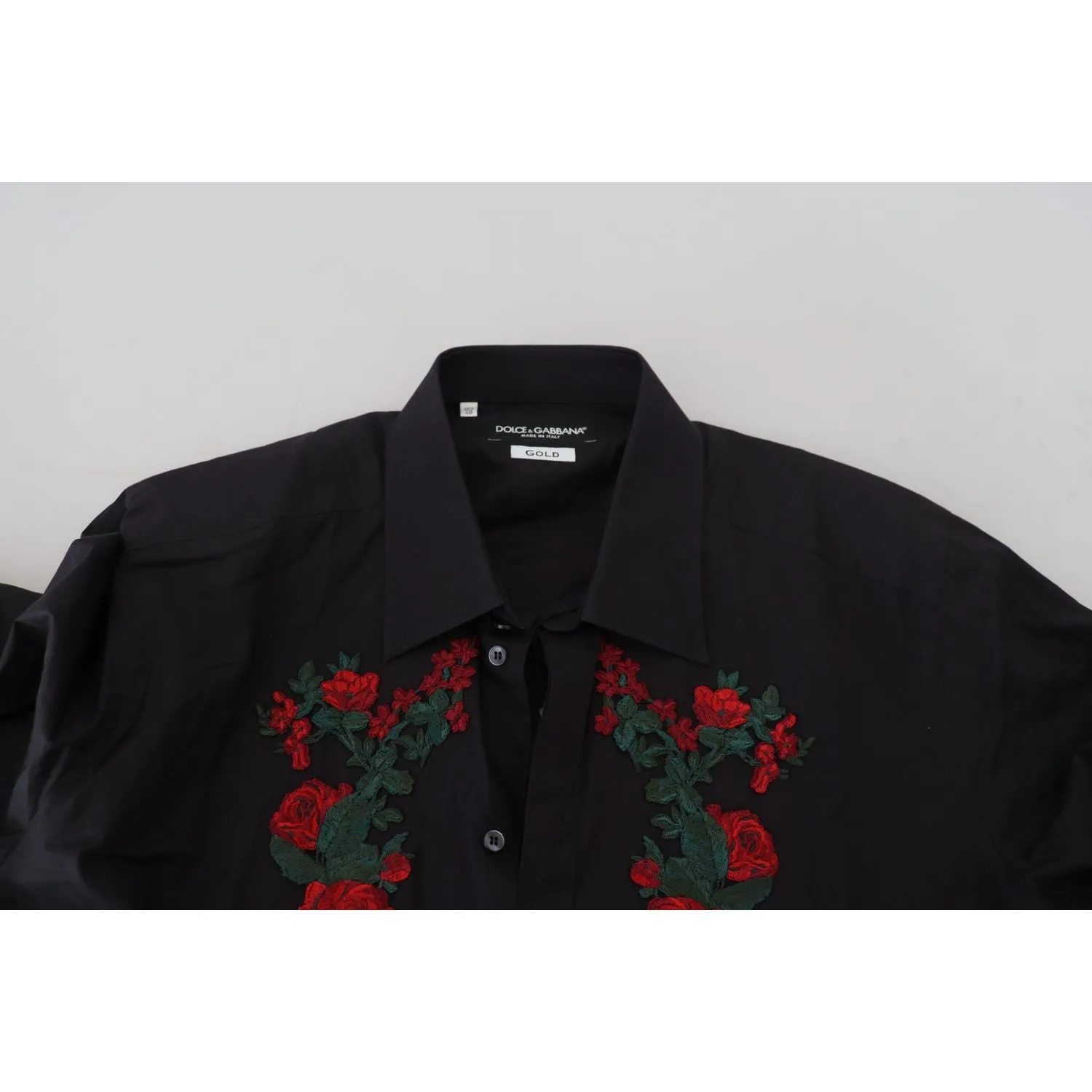 Dolce & Gabbana Elegant Floral Embroidered Cotton Shirt