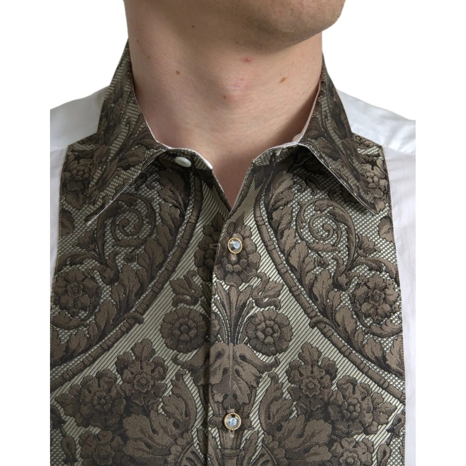 Dolce & Gabbana Elegant Slim Fit French Cuff Dress Shirt