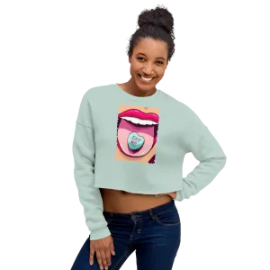 EAT ME FLEECE CROP TOP