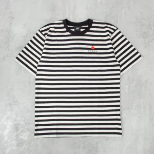 Edwin Basic Stripe Tee S/S - Black / White