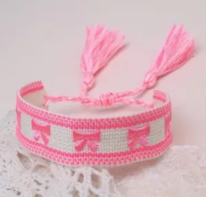 Embroidered Bows Bracelet