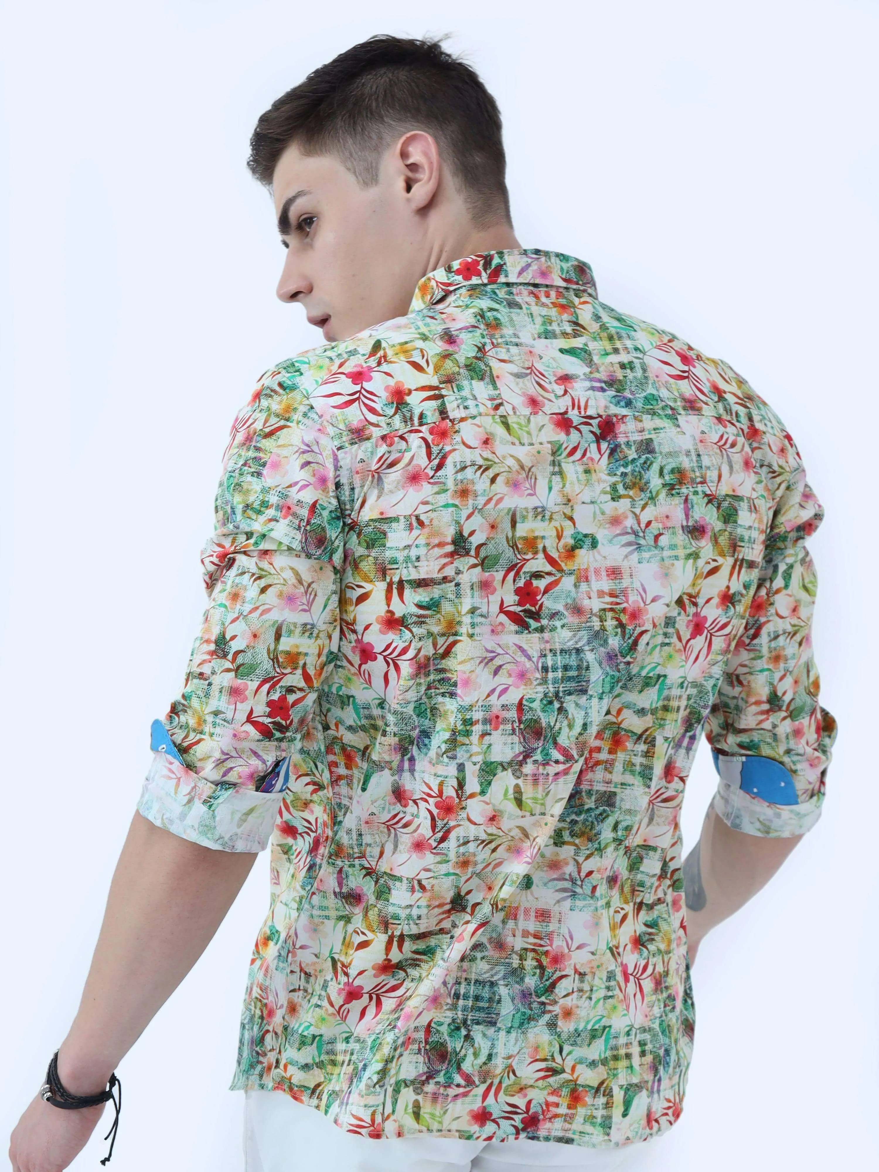 Flower Play Digital Printed Full Shirt