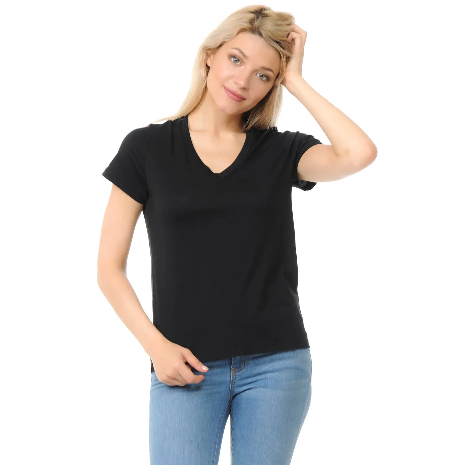 Garment-Dyed V-Neck T-Shirt