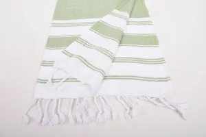 Green Stripe Turkish Towel