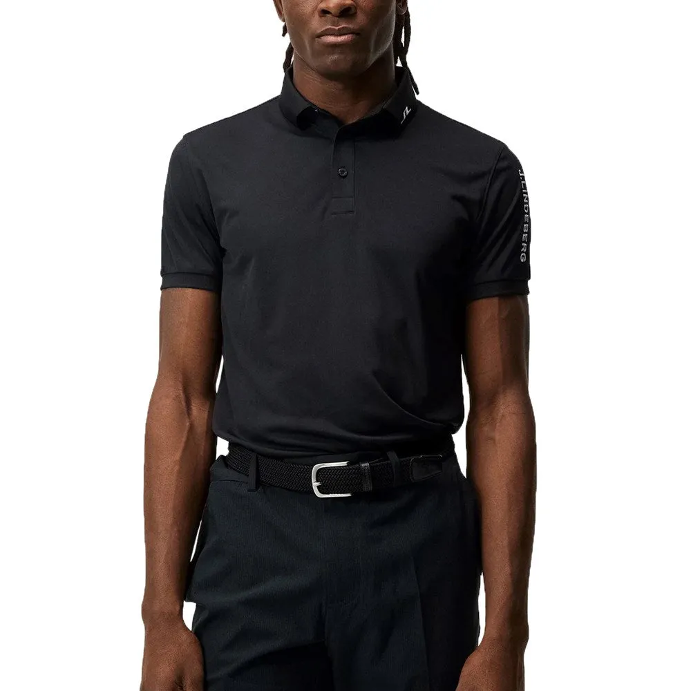 J.Lindeberg Tour Tech Reg Fit Golf Shirt - Black