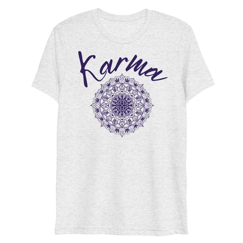 Karma mandala print unisex fashion t-shirt