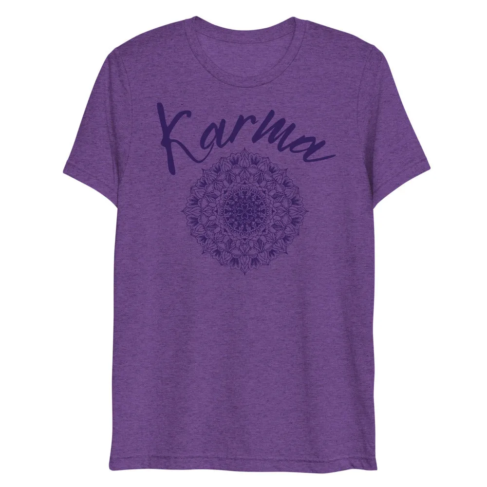 Karma mandala print unisex fashion t-shirt