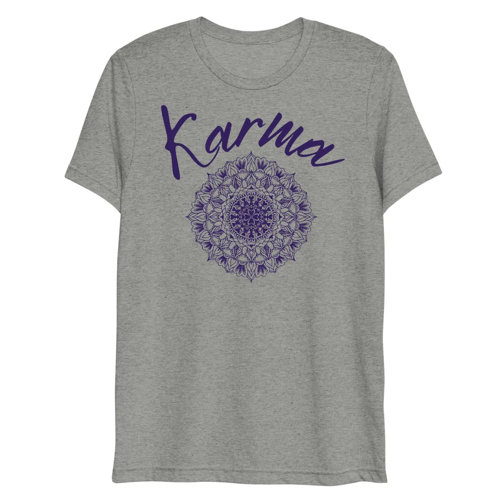 Karma mandala print unisex fashion t-shirt