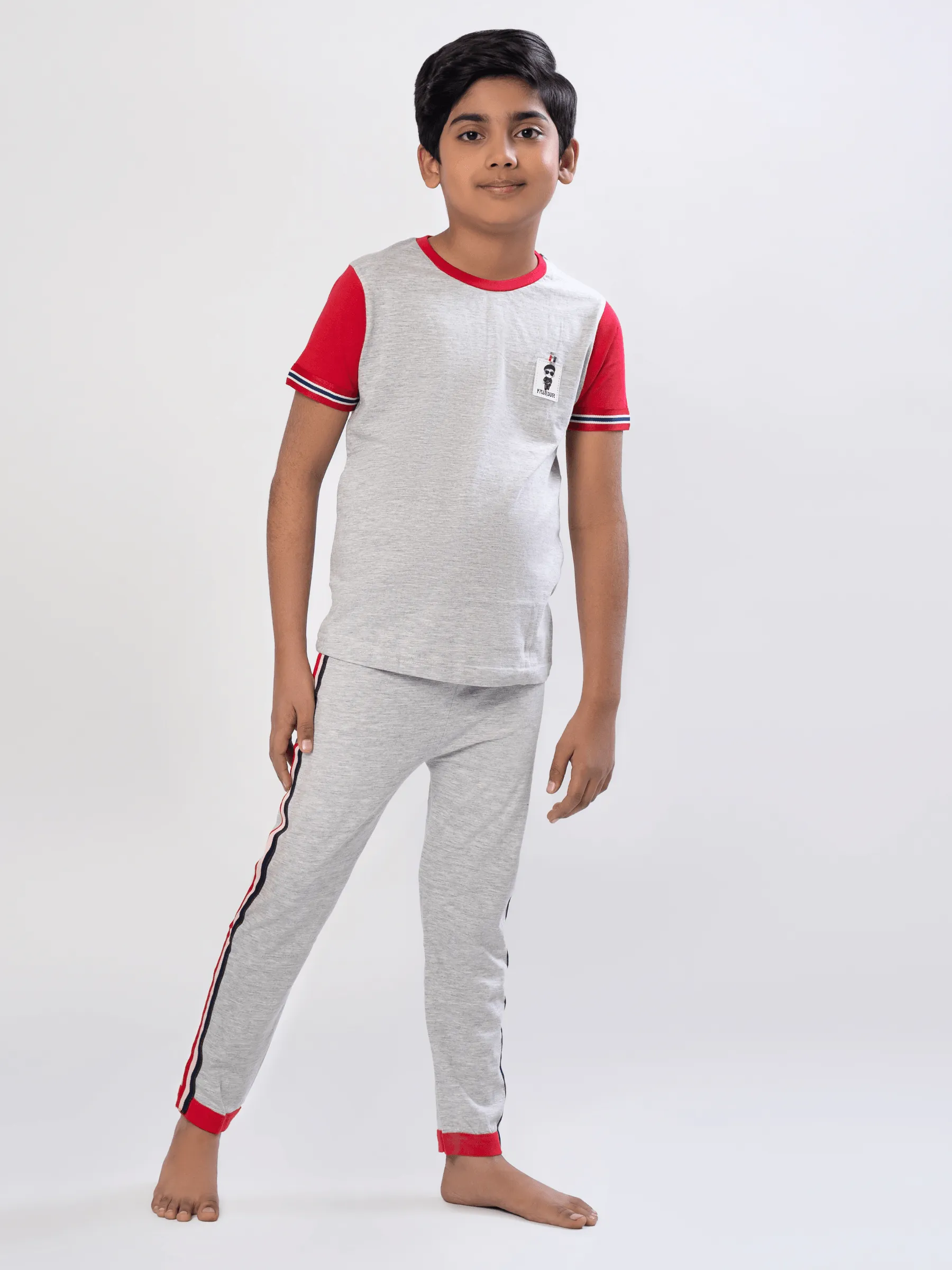 Kids Classic Assorted Unisex Night Suit (Short Sleeves)