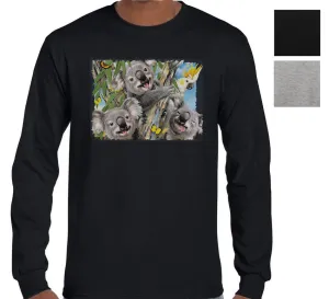 Koala Selfie Longsleeve T-Shirt (Colour Choices)