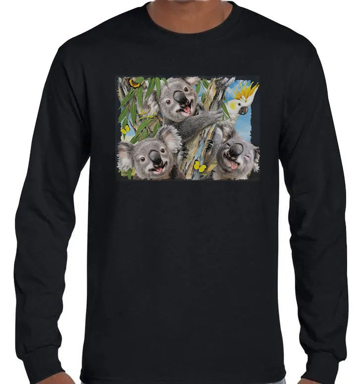 Koala Selfie Longsleeve T-Shirt (Colour Choices)