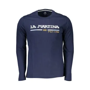 La Martina Chic Blue Crew Neck Embroidered T-Shirt