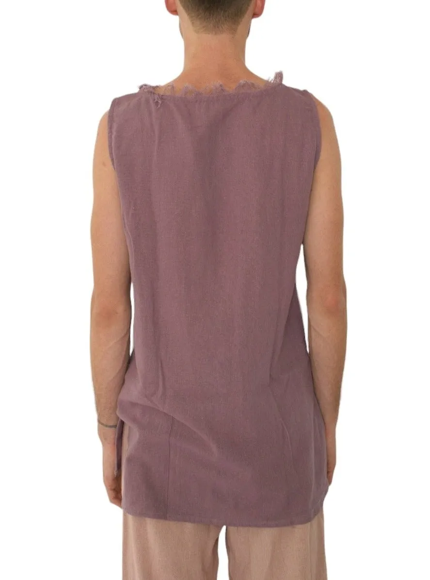 Men's Organic Cotton Sleeveless Shirt in Lavender