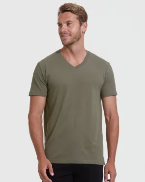 Military Green V-Neck Tee