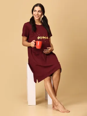 Mumma Oversized Maternity T Shirt Dress