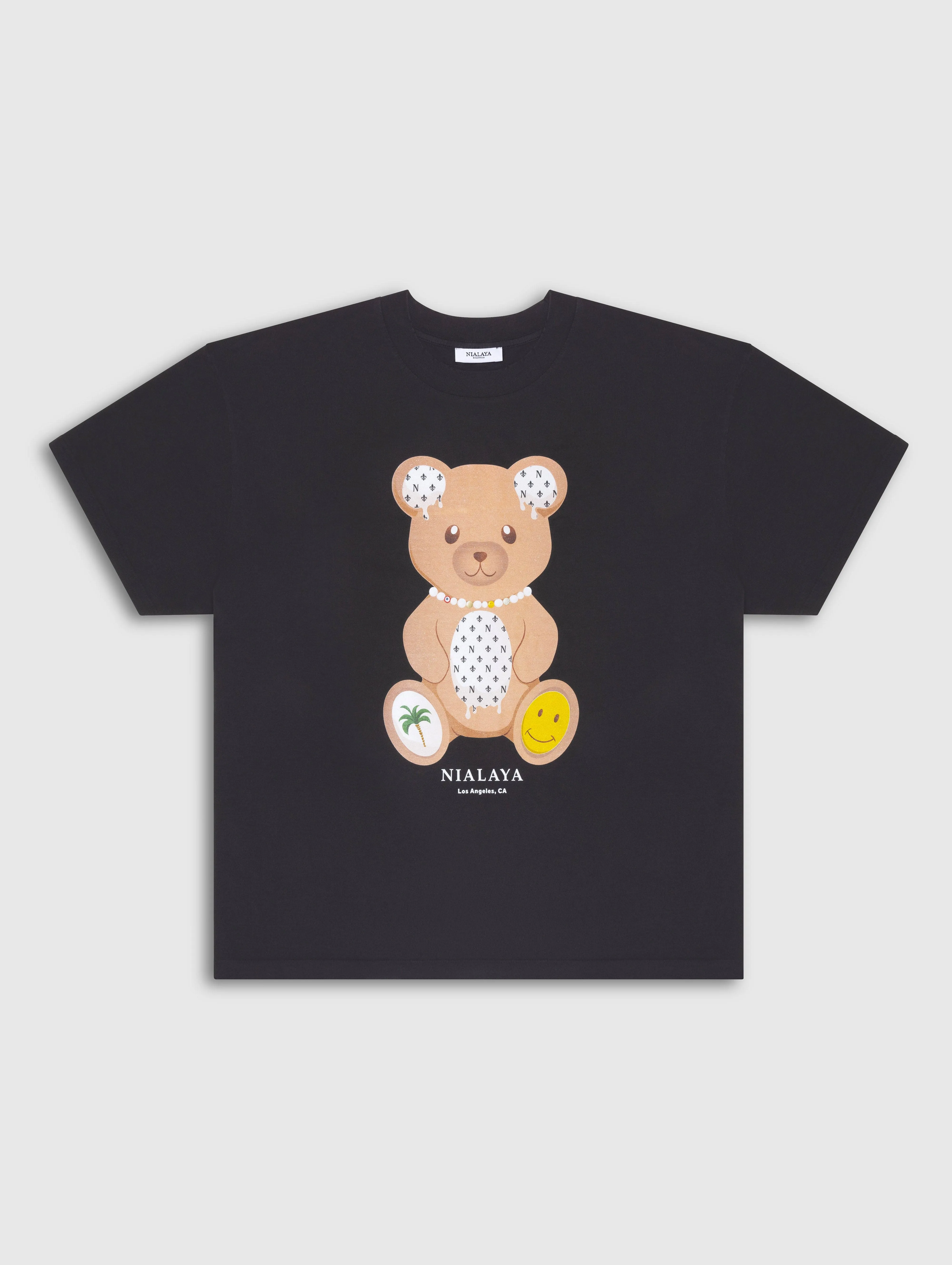 Nialaya LA Happy Bear Tee in Black