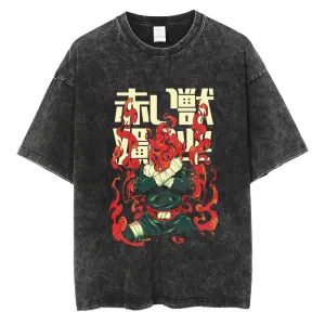 Nysekai "7th Gate - Naruto Shippuden" Vintage Oversized T Shirt