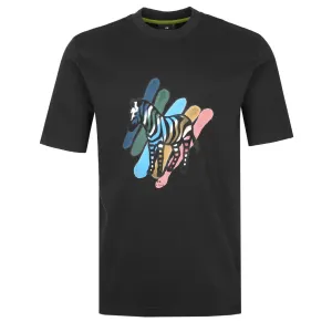 Paul Smith Broad Stripe Zebra T Shirt in Black