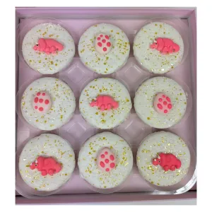 Pink Dinosaur Designer Decorated Cookies