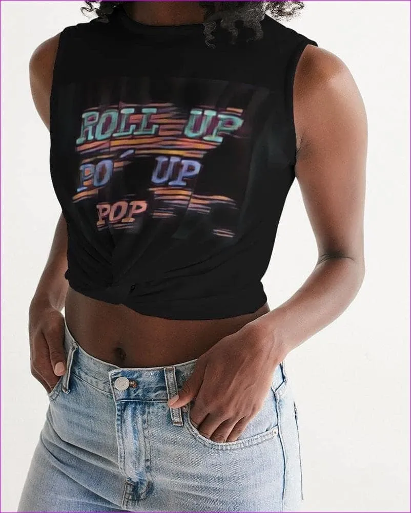 Roll Up Po' Up Pop Rave Edition  Women's Twist-Front Tank