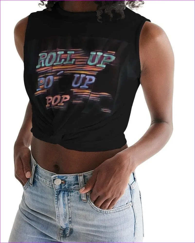 Roll Up Po' Up Pop Rave Edition  Women's Twist-Front Tank