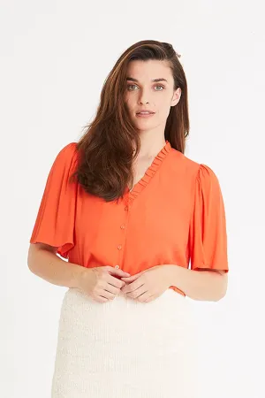 Rue De Femme Lea Shirt in rich Orange