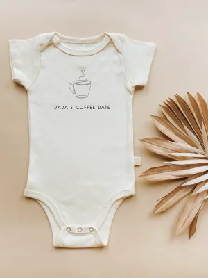 Short Sleeve Bodysuit | Dada's Coffee Date | Organic Cotton