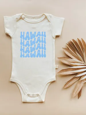 Short Sleeve Bodysuit | Hawaii in Ocean | Organic Cotton