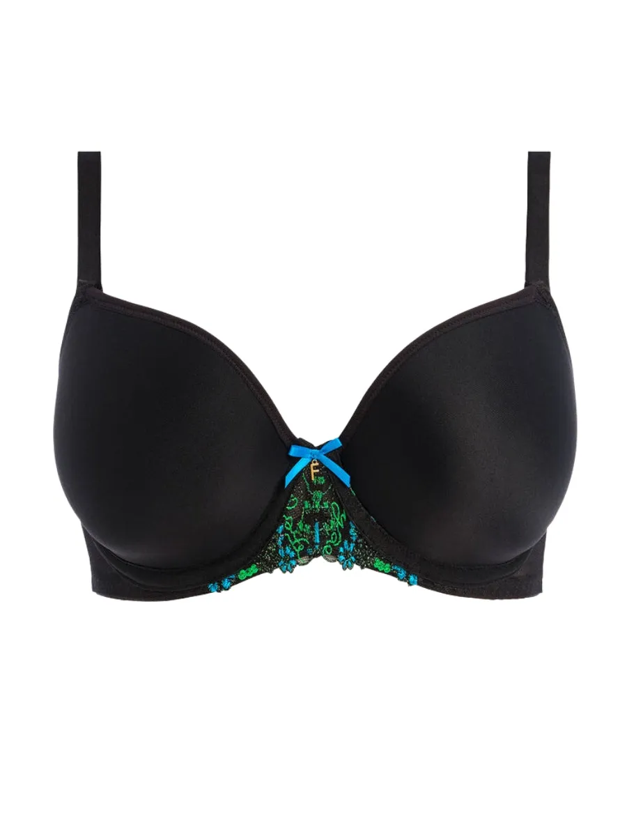 Show-off Moulded Plunge T-Shirt Bra - Black