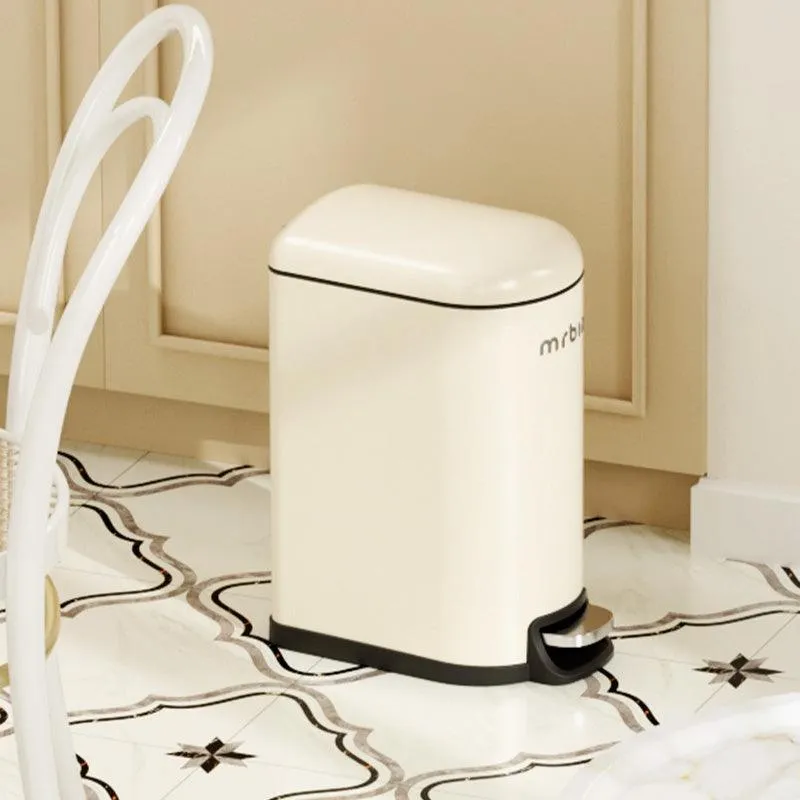 Space-Saving Step Small Trash Can - Sealed, Quiet, and Stylish for Bathrooms