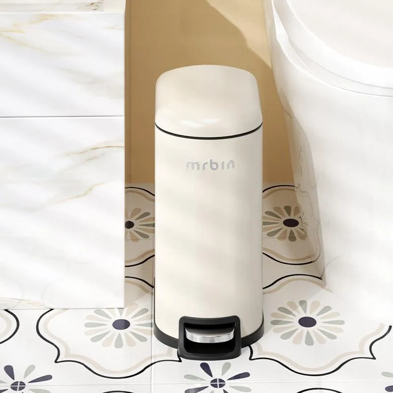 Space-Saving Step Small Trash Can - Sealed, Quiet, and Stylish for Bathrooms