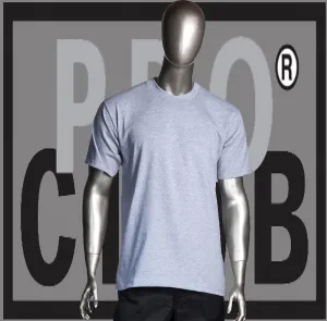 Sport Grey Short Sleeve Crew Neck Pro Club Heavyweight T Shirt